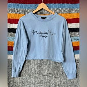 Forever 21 Brooklyn Cropped Long-Sleeve Tee